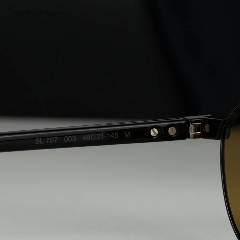 BRAND NEW Saint Laurent SL707 003 Grey Havana Nicotine Oval Unisex Sunglasses